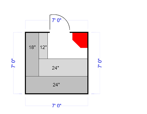 Our recommended layout for a 5 x 7 Prefab sauna